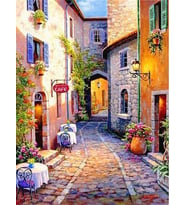 Tarihi Sokaklar Sayılarla Boyama Seti 40x 50 cm (Tuvale Gerili)