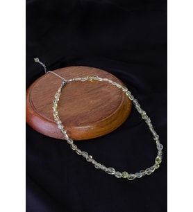 Limon Kuvars Taşı Kadın Kolyesi (Sarı)