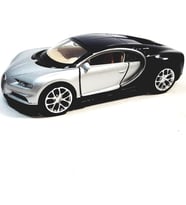 Welly Bugatti Chiron Gümüş-Siyah 1/36 Model Araba