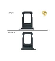İphone 11 Çiftli Sim Yuvası İkili Sim Tepsisi Sim Aparatı Dual Sim Yeri Sim Tray Sim Çekmecesi 11 Uyumlu (Siyah) Çiftli sim yuvası ikili sim tepsisi çiftli sim aparatı dual sim çekmecesi