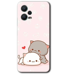 Redmi Note 12 5G Kılıf HD Desen Baskılı Kılıf - Kedi Aşkı