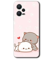 Redmi Note 12 5G Kılıf HD Desen Baskılı Kılıf - Kedi Aşkı