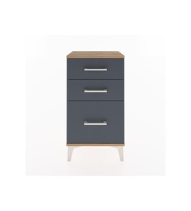 Arges Komodin 3 Çekmeceli 44x30x80 Çam-Antrasit