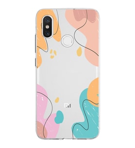 Xiaomi Mi 8 Uyumlu Kapak Karışık Renkler Tasarımlı Şeffaf Silikon Kılıf
