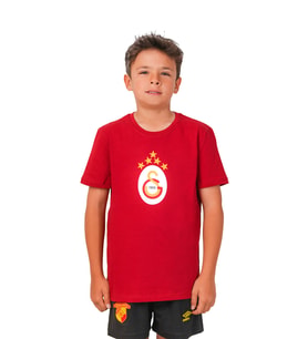 Galatasaray Orijinal 5 Yıldız Kırmızı Çocuk T-Shirt