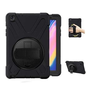 Ally Galaxy Tab  P200-P205 3 Katmanlı Standlı Zırh Kılıf-Shockproof-(5775) - LOHO2312-8192 (Kırmızı)
