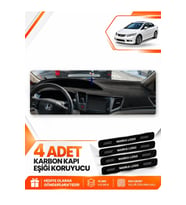 HONDA CIVIC FB7 (2011-2015) Uyumlu Ön Torpido Koruma Kılıfı Halısı - Siyah