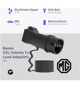Bemis Tek Çıkışlı V2L (Vehicle to Load) Elektrikli Araç Uyumlu Adaptör – MG
