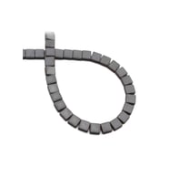Hematit Doğal Taş Mat Gri Kare Kesim 6x6mm Dizi