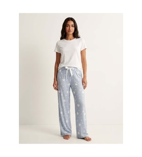 Kadın Büyük Beden Pamuklu Pijama Altı Lastikli Bel Rahat Kesim Battal Boy Soft Örme