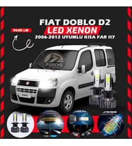 Fiat Doblo D2 2006-2012 Kısa Far Uyumlu Şimşek Etkili Led Xenon Pro Series H7