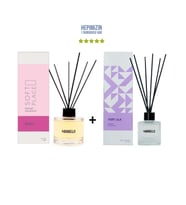 İpeksi Soft Place 120 ml + Very Lila 50 ml & Dekoratif Ortam Kokusu - Bambu Çubuklu (Şeffaf)