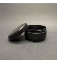 50 ml Boş Siyah Krem Kutusu , Siyah  Plastik Krem Kavanozu x 6 Adet
