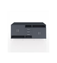 Kronos Konsol 5 Raflı 3 Çekmeceli 4 Kapaklı 220x59x99 Antrasit-Antrasit/Antrasit