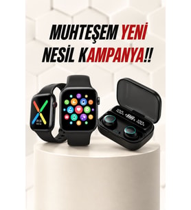 Kaliteli Akıllı Saat ve Kaliteli Bluetooth Kulaklık ANC Özelliği Uzun Pil Ömrü