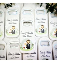 30 Adet Nikah Şekeri Açacak Magnet Gelin Damat Baskılı -