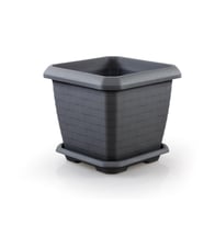 Omnipazar SO-HK05 Hisar Kare Tabaklı Saksı 74,3 lt No 5 Antrasit (116)