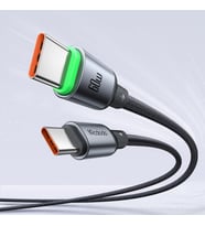 Type-c Type-c 60W PD Hızlı ŞarjE-Marker Çipli Easy Series Örgü Kablo Siyah 3m