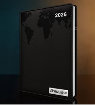 BK Gift Kişiye Özel İsimli Termo Sert Kapak 2026 Siyah Ajanda -16, Öğretmenler Günü Hediyesi, Yeni İş Hediyesi