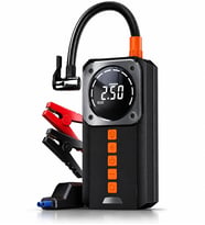 ULTRATEKNO AKC08 Taşınabilir Dijital Hava Kompresörü 150 PSI Akü Takviye Özellikli 8000MAH Powerbank LED Fener Araç Lastik Şişirme Pompası