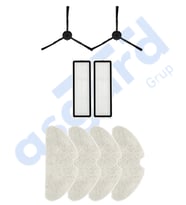 Dreame F9 PRO Uyumlu 2 Yan Fırça 2 Filtre 4 Mop PKT-iasgf0000284