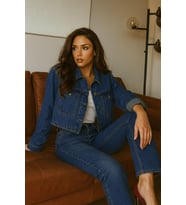 Kadın Slim Fit Likralı Lacivert Jean Pantolon