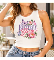 BK Gift Sıfır Kol Fitilli Crop Bluz - Esnek Likralı Günlük Crop-9