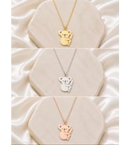 Kişiye Özel Koala Figürlü Kolye 925K Gümüş (Rose)