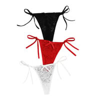 Desire in Motion Fantezi Kadın Dantelli Tanga Külot 3 Adet Takım (Karışık)