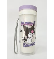 Sanrio Kuromi Desenli Sızdırmaz Kapaklı Plastik Su Şişesi 350 ML