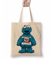 Monster Cookies Kurabiye Canavarı Bez Çanta Uzun Saplı