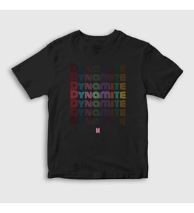 Presmono Unisex Çocuk Siyah Dynamite Bts T-Shirt 266129tt
