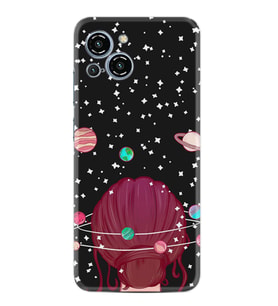 Reeder S23 Max Pro Kılıf Resimli Desenli Baskılı Silikon Space Woman 1311