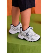 Günlük Unisex Çocuk Spor Ayakkabı Cırtlı Lastik Bağcık Desenli Rahat Hafif Taban Sneaker 180