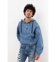 Erkek Jean Sweatshirt Mavi
