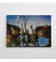 Salvador Dali Kuğulardan Yansıyan Filler Kanvas Tablo