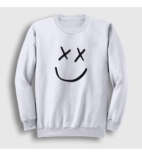 Presmono Unisex Beyaz Logo Louis Tomlinson Sweatshirt 459413tt (Beyaz)