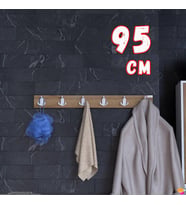 Modilayn ARI Serisi (91,4x9,6 cm) 6' lI Set 18 Kancalı Banyo Askısı  Ekstra Düzen ve Yer Tasarrufu