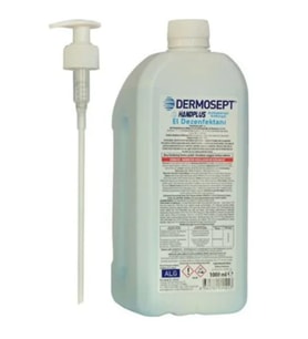 Dermosept Hanplus El Dezenfektanı Pompalı 1 lt (Biyosidal Ruhsatlı) 15 Adet