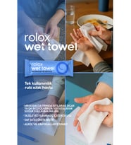 Wet Towel - 50 Paket - Tek Kullanımlık Rulo Islak Havlu
