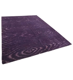 Lacivert Halı Indigo ve Mor Tonlarında Modern Soyut Desenli El Dokuma Salon Halısı