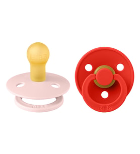 Bibs Colour İkili Kauçuk Emzik-Blossom/Candy Apple 0-6 Ay