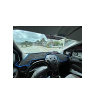2013-2020 Modellerine Uygun Ford Courier Ekransız Torpido Koruma Halısı Siyah Kenar Renk Mavi