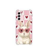 PrintiFy Samsung Galaxy M13 ile Uyumlu Pembe Pötikare Serisi Pembe Zıpzıp Tasarımlı Uv Baskılı Köşe Korumalı Antişok Kılıf