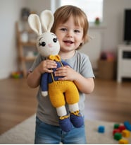 Tığ İşi Tavşan Oyuncak El Yapımı Amigurumi Bebek ve Çocuk Oyuncağı