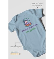 Altınları Hazırlayın, Ben Geldim! Baskılı Bebek Zıbını – Çıtçıtlı Body  %100 Pamuk Kısa Kol (Bebek Mavisi)