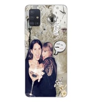 Samsung Galaxy A71 Uyumlu Lana Del Rey ve Taylor Swift Desenli Şeffaf Telefon Kılıfı