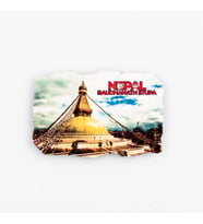 Nepal Boudhanath Stupa Fresco Magnet (Karışık)