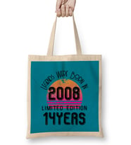 2008 birthday Gift - Made, Born in 2008 Gift - 14 Year Old Birthday Gift Vintage   Style Bez Çanta Uzun Saplı