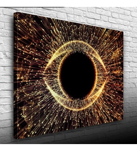 Digital Yanılsama Siyah ve Kahve Tonlarda Kanvas Tablo 50x 70